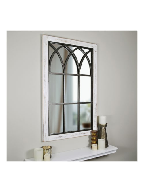 Firstime And Co Vista Arched Window Rectangular Mirror Distressed