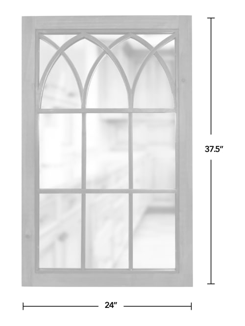 Firstime And Co Vista Arched Window Rectangular Mirror Distressed