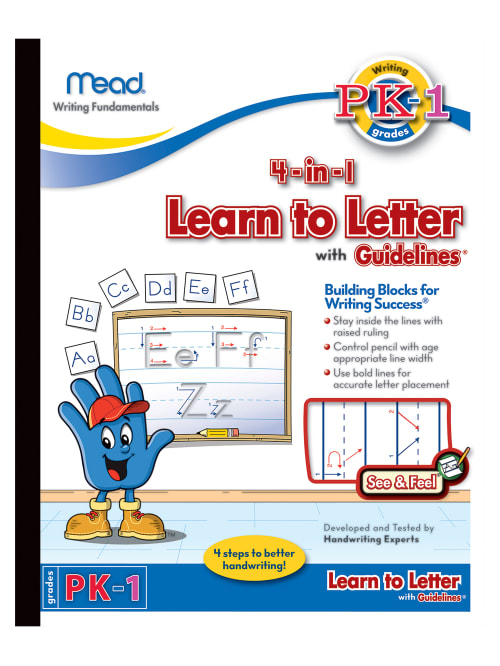Mead Academie Jr Learn To Letter With Guidelines Tablet 8 X 10 40 Sheets Office Depot