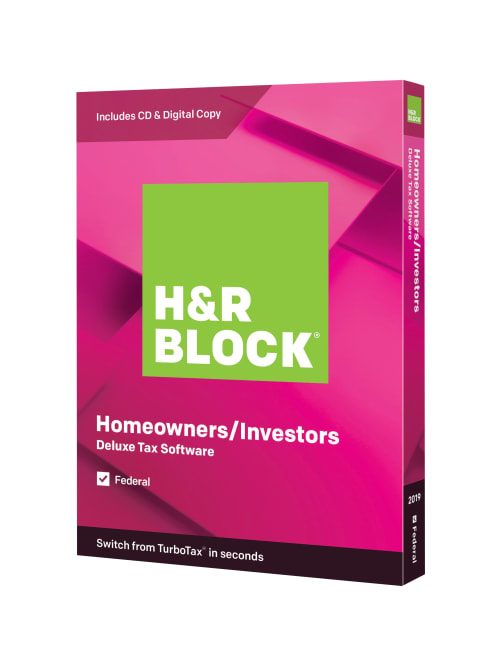 Handr Block Deluxe 2019 Tax Software Disc Office Depot