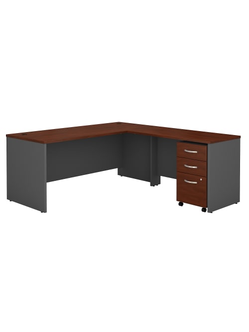 Bush Components L Shaped Desk Cherrygray Office Depot