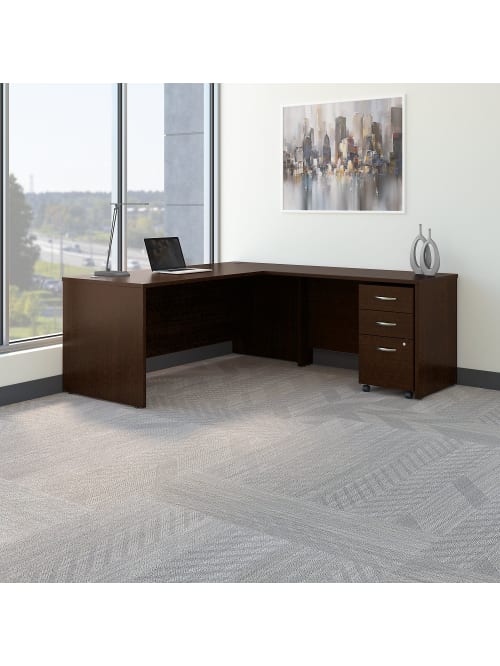 Bush Components L Shaped Desk Mocha Office Depot