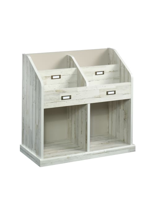 Sauder Barrister Lane 4 Shelf Storage Organizer Bookcase White Plank Office Depot