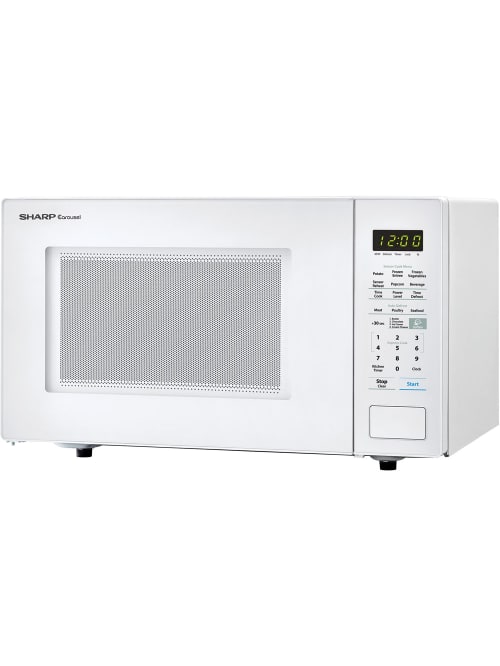 Sharp Carousel 1 4 Cu Ft Countertop Microwave Oven White Office Depot