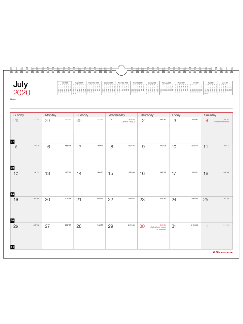 Office Depot Monthly Academic Wall Calendar 15 X 12 30percent