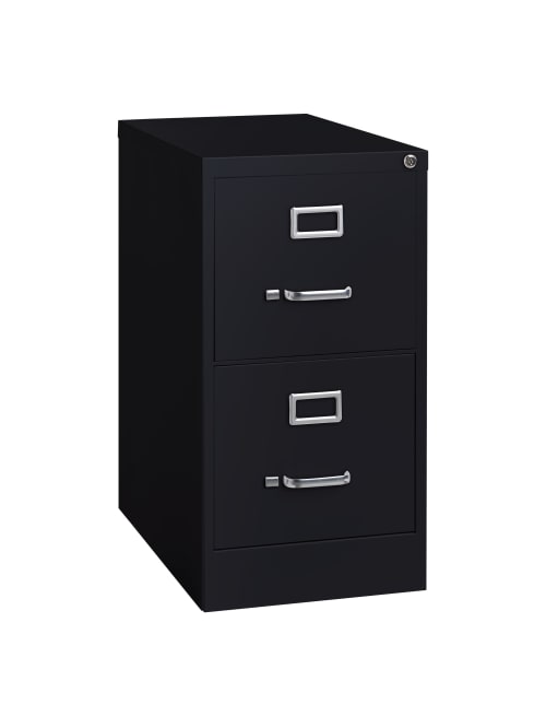 Realspace 22 D 2 Drawer Cabinet Black Office Depot
