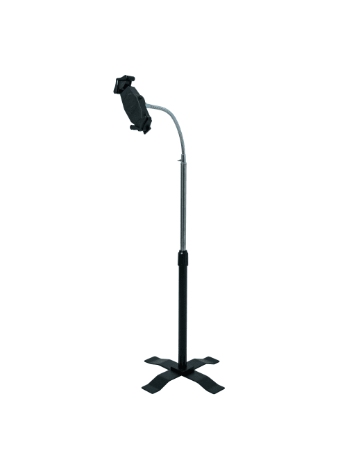 Cta Digital Height Adjustable Gooseneck Floor Stand For 7 13 Inch Tablets Up To 13 Screen Support 55 Height Floor Acrylonitrile Butadiene Styrene Abs Steel Metal Office Depot