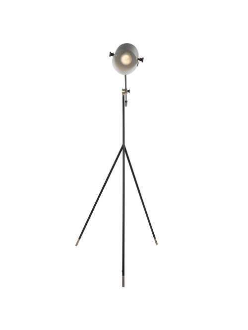 industrial tripod floor lamp