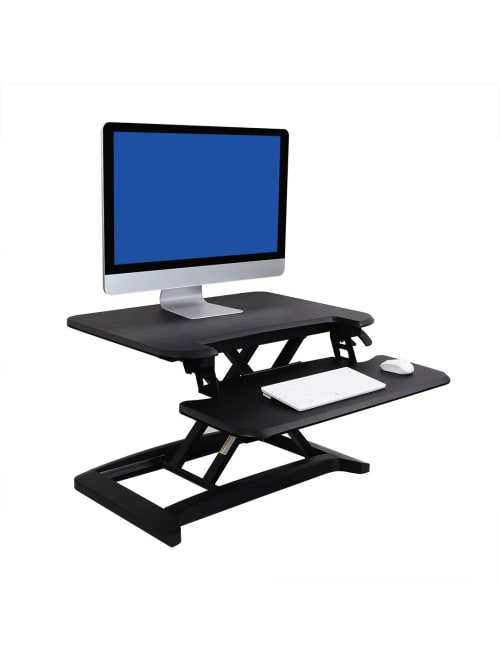 Flexispot Alcoveriser Sit To Stand Desk Converter 28 W Black Office Depot