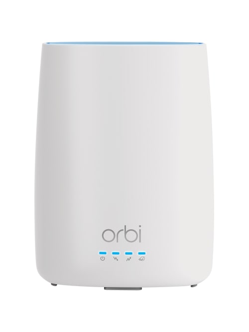 Netgear Orbi Cbr40 Ieee 802 11ac Cable Modem Wireless Router 2 40 Ghz Ism Band 5 Ghz Unii Band 275 Mb S Wireless Speed 4 X Network Port