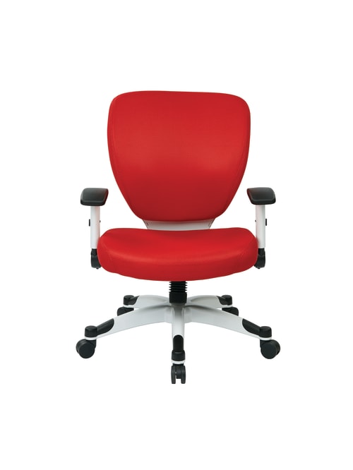 Office Star Space Seating Professional Deluxe Mesh Mid Back Task Chair Redwhite Office Depot