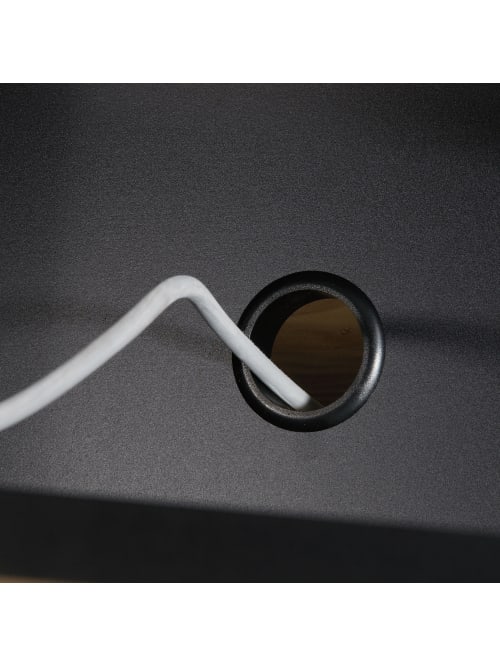 Sauder Via Sit Stand Desk Classic Cherry Office Depot