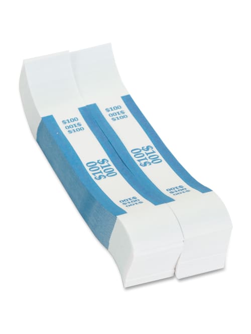 Currency Strap 100 Dollars 1000pk Blue Office Depot