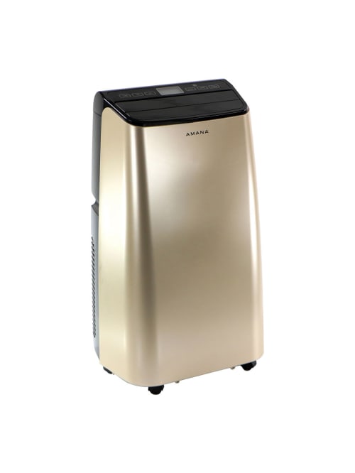 Amana Portable Air Conditioner With Remote Control 250 Sq Ft 28 34 H X 16 1516 W X 14 14 D Goldblack Office Depot