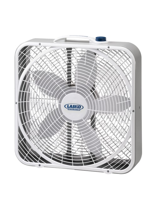 Lasko Weather Shield 20 3 Speed Box Fan 22 5 H X 4 75 W X 21 25 D White Office Depot