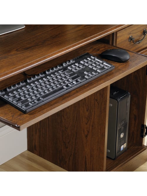 Sauder Orchard Hills Computer Desk With Hutch In Milled Cherry Check out this computer desk with hutch from the orchard hills® collection. soy agency