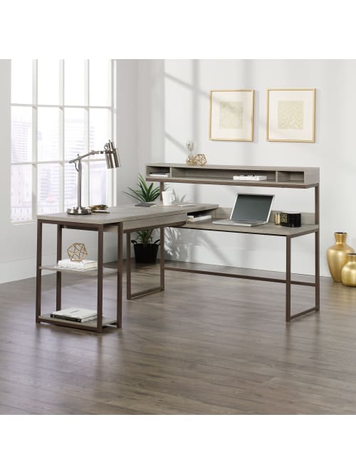 Sauder Manhattan Gate 61 W L Shaped Desk With Wireless Charger Mystic Oak Office Depot Darvin furniture is a local furniture store, serving the orland park, chicago, il area. sauder manhattan gate 61 w l shaped desk with wireless charger mystic oak item 6304086