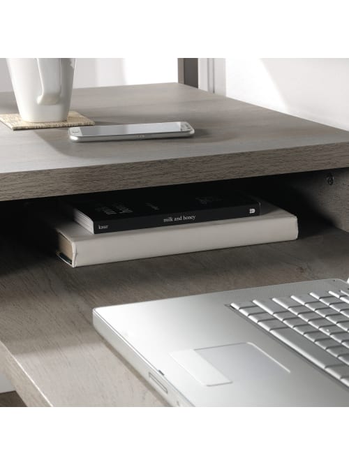 Sauder Manhattan Gate 61 W L Shaped Desk With Wireless Charger Mystic Oak Office Depot The cornerstone l shaped desk boasts a melamine top surface that is heat, stain and scratch resistant. sauder manhattan gate 61 w l shaped desk with wireless charger mystic oak item 6304086