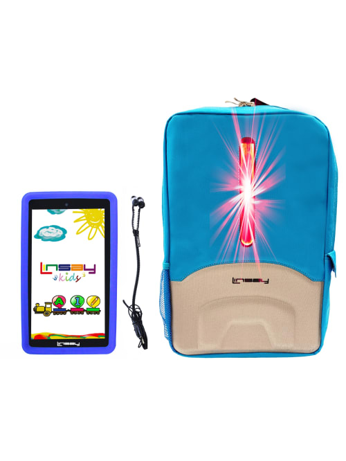 linsay 7 2gb ram 16gb android 10 quad core tablet with blue kids defender case led backpack and earphones item 6349520