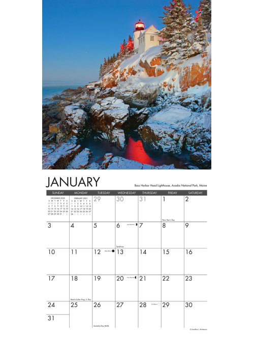 Willow Scenic Calendar Ne Lighthouses 12741 Office Depot
