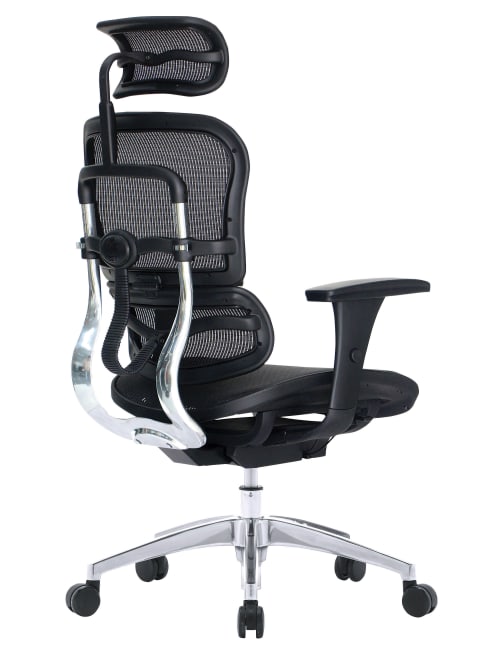 Workpro 12000 Mesh Series High Back Executive Chair With Headrest Blackchrome Office Depot