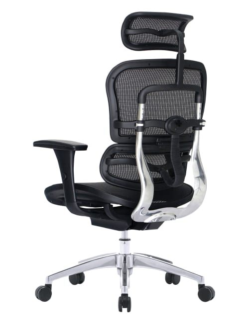 Workpro 12000 Mesh Series High Back Executive Chair With Headrest Blackchrome Office Depot