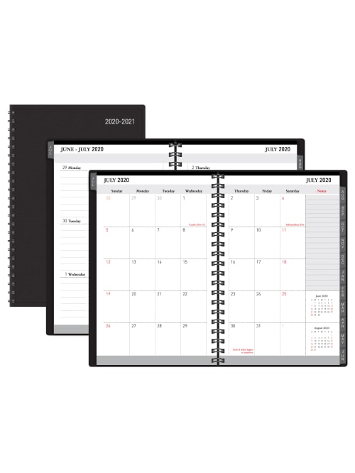 Office Depot Weeklymonthly Academic Planner 5 X 8 30percent Recycled Black July 2020 To August 2021 Office Depot