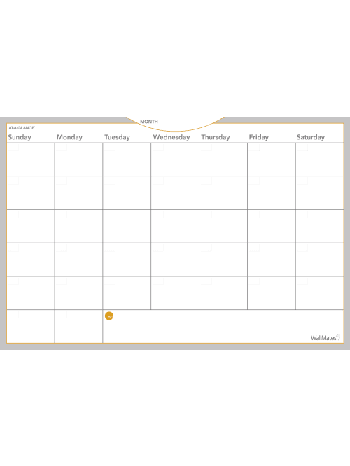 Monthly Dry Erase Wall Calendar