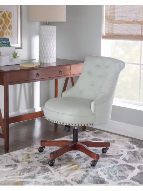 Linon Home Decor Products Dallas Fabric Mid Back Home Office Chair