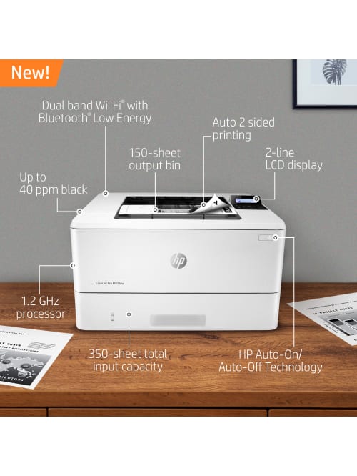 Hp Laserjet Pro M404dw Wireless Monochrome Laser Printer With Duplex Printing W1a56a Office Depot