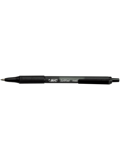 BIC® Soft Feel Retractable Ballpoint Pens Black Ink 18 Pens Med 1.0 mm