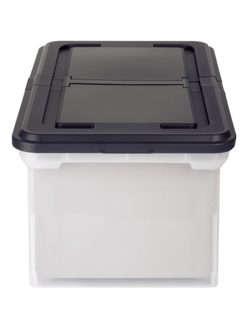 Office Depot Stackable File Tote Box Letter Size 10 710 H X 22 45 D X 13 710 W Clearblack Office Depot