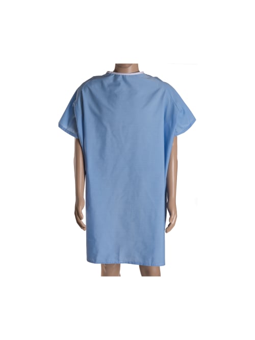 Dmi Easy Access Patient Hospital Gown With Snap Shoulders One Size