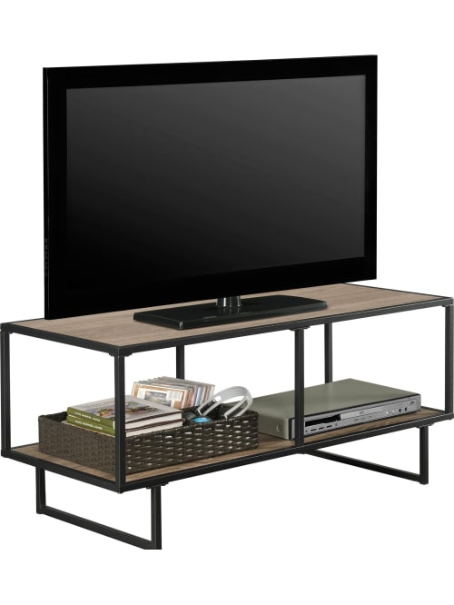Ameriwood Home Emmett Metal Tv Stand For Flat Screen Tvs Up To 42 Sonoma Oakgunmetal Gray Office Depot Vivo tv display portable floor stand height adjustable mount. ameriwood home emmett metal tv stand for flat screen tvs up to 42 sonoma oak gunmetal gray item 660293