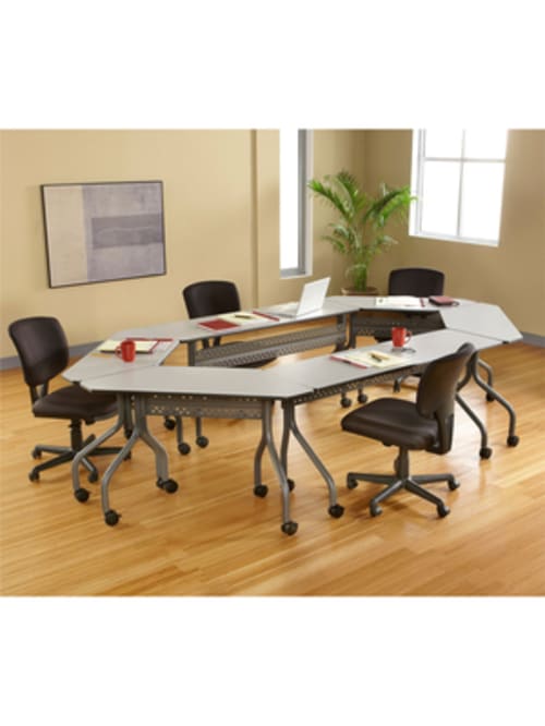 Iceberg Officeworks 60 W Mobile Training Table Rectangle Gray