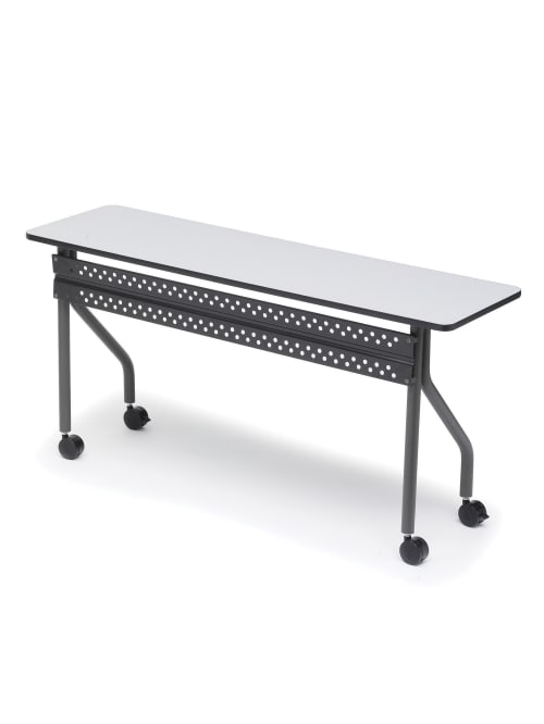 Iceberg Officeworks Mobile Training Table Rectangle Gray Office