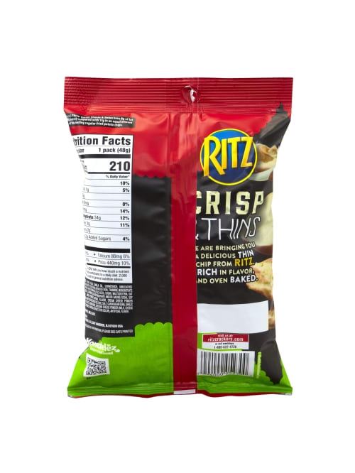 Ritz Crisps Sour Cream And Onion 1 75 Oz Pack Of 12 Bags Office