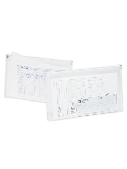 Office Depot Transparent Zipper Envelopes Check Size 10 79 X 6 69 X 1 26 Clear Pack Of 3 Office Depot