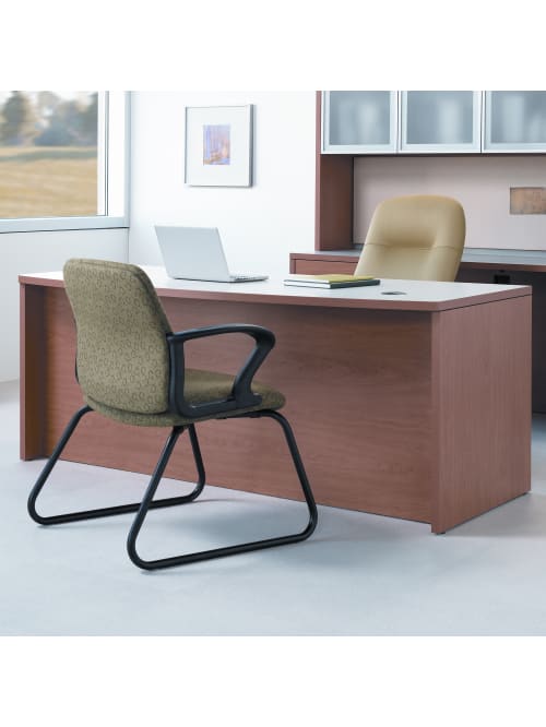 Hon 10500 Series Double Pedestal Desk 72 W X 36 D Harvest Cherry Office Depot