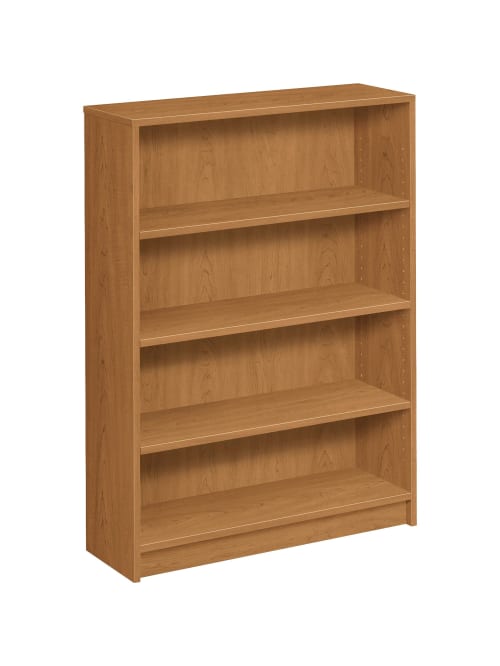 Hon 1870 Series Laminate Bookcase 4 Shelves 3 Adjustable Harvest