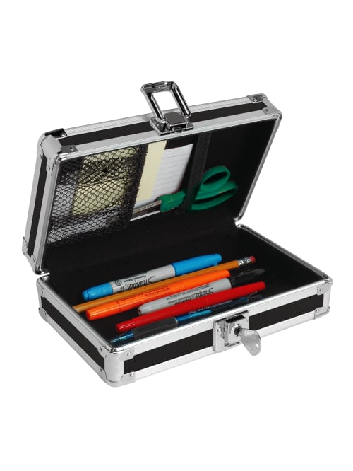 Vaultz Locking Pencil Box Assorted Colors Office Depot