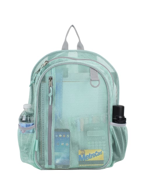 teal mesh backpack