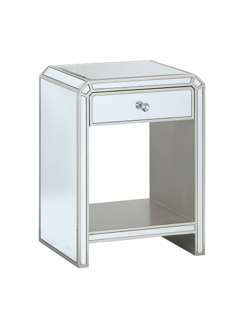 Coast To Coast Mirrored End Table Office Depot Sharing how to make a beautiful mirrored end table, using dollar tree products. coast to coast mirrored end table 26 h x 19 w x 16 d item 6725962