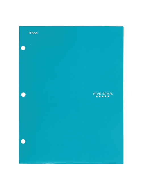Mead Five Star 4 Pocket Paper Folder, Assorted Colors, 1 Ea