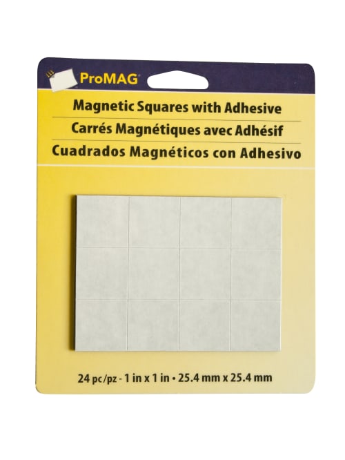Promag Magnetic Squares 1 Blackwhite Pack Of 24 Office Depot