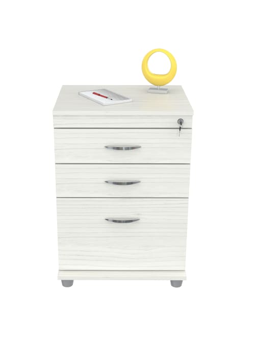 Inval 17 1116 D Vertical 3 Drawer File Cabinet Laricina White Office Depot