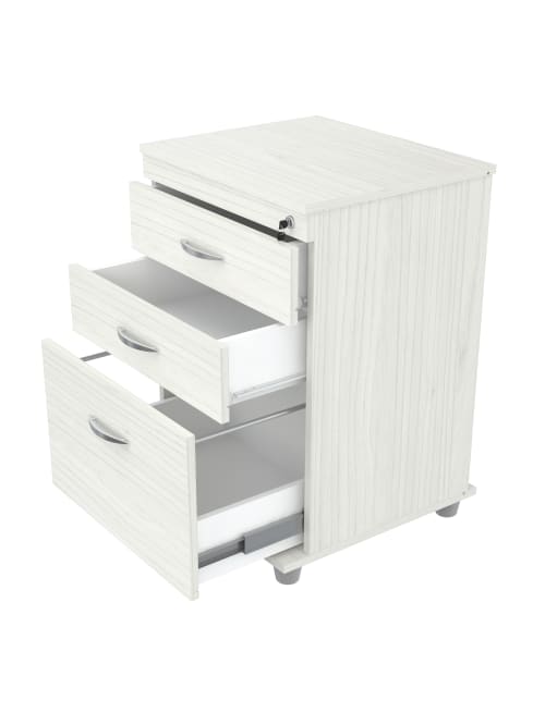 Inval 17 1116 D Vertical 3 Drawer File Cabinet Laricina White Office Depot