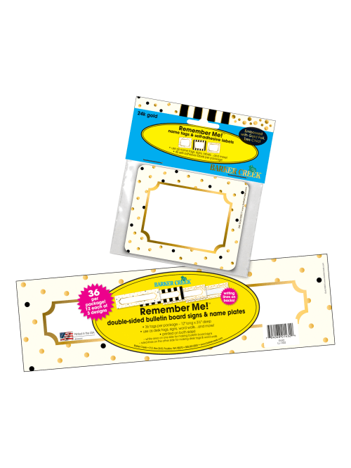 Barker Creek Name And Name Plate Set Gold Office Depot