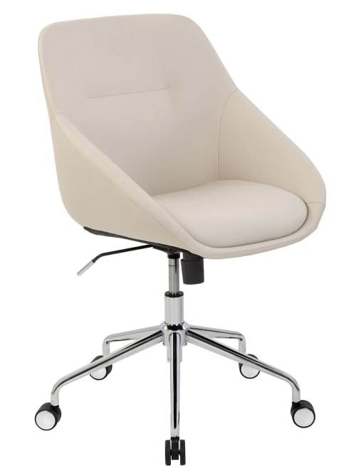 Elle Decor Taissy Mid Back Chair Ivory Office Depot