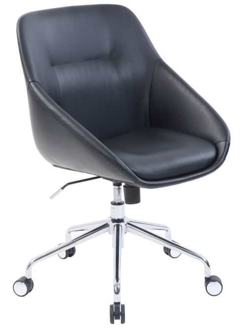 Elle Decor Taissy Mid Back Chair Noir Office Depot